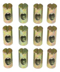 12 Piece M6 Slotted Barrel Nuts and Cross Dowels for DIY Furniture Building Heavy Duty Wood Joints Hammer Nut M6 x 20mm