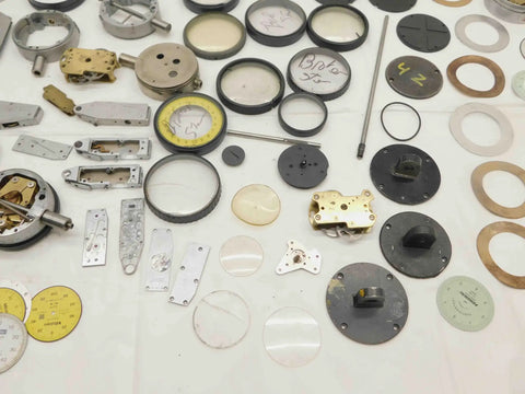 Top Shelf Bulk Lot Of Precision Dial Test Indicator Spare Parts And Hardware Kit For Industrial Mechanics Featuring Metric And Imperial Gauge Sets, assorted metal components.