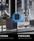 Zelcan 1550W Magnetic Drill Press With 2 Inch Boring Dia And 11 Core Bits control switch for forward and reverse drilling.