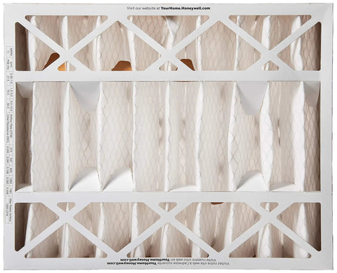 AC Furnace Media Air Filter 16 By 20 By 4 Inches MERV 11 One Pack in white frame, close-up view for HVAC systems.