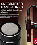 Detailed view of Matched Pair Small Diaphragm Condenser Microphones, XLR, Pro Instrument Mics with focus on handcrafted quality.