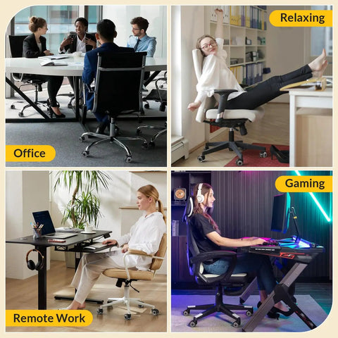 Dead Quiet Two Inch Office Chair Casters Fit Ikea 1Kea Compatible in an office, relaxing, remote work, and gaming setups.