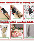 Image showing 2 Pack Kickass Wrapping Paper Cutter And Tape Dispenser Set in use with various gift wrapping papers and scenarios.