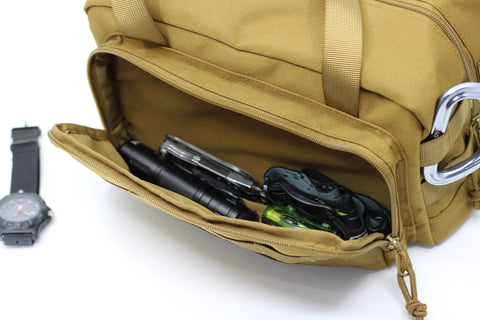 Heavy Duty 12 Inch Tool Bag For Mechanics Electricians Car Enthusiasts And DIYers Tough As Nails Multipurpose Gear Tote opened