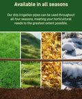 One Quarter Inch Drip Irrigation Tubing With Six Inch Emitter Spacing, 100 Foot Roll, Built In 0.5 GPH Dripper for all seasons