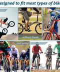 V Brake Noodle Cable Guide Set fit for stunt, ordinary, retro, road, and mountain bikes, showcasing various cycling styles.
