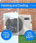 Heavy Hitter 24000 Btu Dual Zone Mini Split AC And Heat Pump System Delivers 23 Seer2 Efficiency Covers Up To 1500 Square Feet with cooling and heating features.