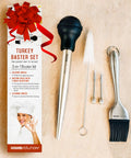 Juicy Thanksgiving Turkey Made Easy With This 5 Piece Turkey Baster Set Including Baster, Needle, Cleaning Brush, Drip Guard, Case
