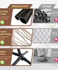 Comparison of 45mm steel tubes, core-spun polyester rope, and X-shaped structure for Hanging Egg Chair With Stand Foldable Hammock Swing Chair Built For All Weather Use With Core Spun Polyester Rope And Yarn Dyed Cushion For Indoor Outdoor Chill Vibe Relaxing Comfort 350 Lb Capacity Grey Cushion.