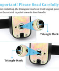 Keyless Entry Door Lock With Mechanical Keypad And Handle, installation detail showing triangle mark orientation