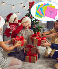 Kids exchanging gifts with inset of Twelve Double Sided Geoboards With Rubber Bands For Kids Geometry Learning Classroom Set Back To School Durable Plastic Six Point Nine By Six Point Three Inches Great For Teachers And Fam Math Activities