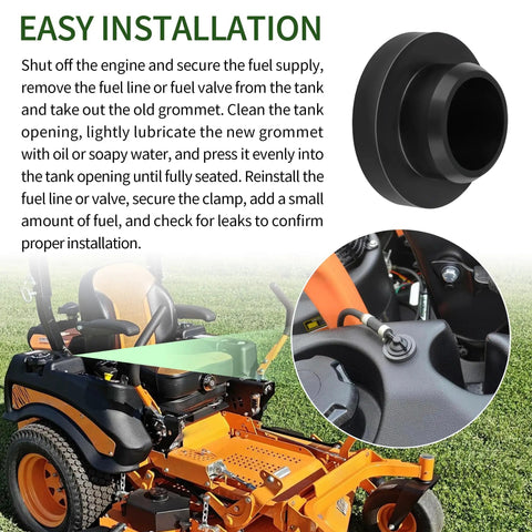 Heavy Duty Fuel Tank Grommet Replacement For Zero Turn Mowers Compatible With Model Codes SCZ48V SCZ52V SCZ61V SCZ72V SCZII Cheetah Cheetah II And Freedom Z For Reliable Fuel System Sealing And Leak Prevention