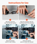 Heavy Duty Pneumatic Rivet Nut Gun Kit With Quick Swap Heads And 20 Mandrels For Auto Repair, setup steps in use