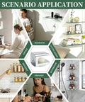 Premium Zinc Alloy Glass Shelf Brackets And Wall Mount Clamps An 8 Piece Heavy Duty Set for decorative glass shelving in various rooms.