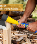 14 Inch Wood Hatchet For Serious Outdoorsmen, Heavy Duty Camp Chopping Axe with forged steel blade splitting wood