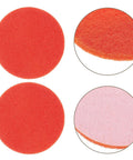 Grab These 10 Pack Electric Nylon Sanding Discs With Hook And Loop Pads For Wood Plastic And Car Repair Grinding, orange round pads on white background.