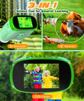 Kid Friendly 4K Handheld Microscope With 2.0 Inch Screen Rechargeable Camera Includes 6 Slides Game Changer For Indoor Outdoor Exploration Portable Science Toy For Ages 3 To 12 Easy To Use For Curious Young Explorers, green