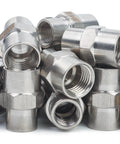 Stainless Steel 316 Female Reducing Coupling Quarter Inch by Eighth Inch NPT Pipe Fitting for Air and Water Lines