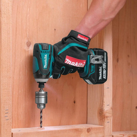 Keyless Drill Chuck Gray For Power Drills Easy Quick Change Replacement Part in use on a wooden plank, showcasing durability.