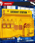 Lockout Tagout Kit and Wall Station for OSHA Safety, 6-Position Lockout Station with 3 Keyed-Different Padlocks