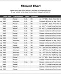 Fitment chart for Top Tier Center Universal Joint For Chevy Silverado 3500 2001 To 2006 with vehicle specifications.