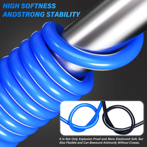 Close-up of Pneumatic Air Hose Kit 10mm OD 6.5mm ID Polyurethane PU Tube 32.8 Ft, showcasing flexibility and coil design.
