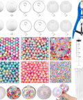 DIY Stress Ball Making Kit With 12 Blank Silicone Balls Skins Beads Expansion Tool Vacuum Evacuating Device And Injectors
