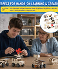 Twelve Sets STEM Kits For Kids Hands On Solar Car Projects Wood Building Mechanical Models Electrical Experiments And DIY Educational Crafts For Beginners Spark Curiosity STEM Learning Gifts, boys assembling wooden models