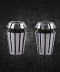 Top Tier ER11 Spring Collet Set With 15 Pieces Made From Durable 65Mn Steel for CNC Engraving close-up of two collets.