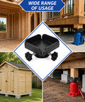 Heavy Duty Bottle Jack Adapter With Jack Plate, Pad And Stand Adapter For Stable Lifts On 4x4 Wood Posts shown in various uses