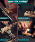 DIY Knife Making Kit For Men Gift Set With Complete Tools And Accessories, 440C Stainless Steel Blade assembly process