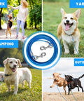 Heavy Duty PVC Coated Steel Dog Tie Out Cable With Beefy Clips For Yard Use 10 15 20 25 30 50 Ft Options A Safe Outdoor Dog Runner For Large Dogs Up To 165 Lbs, dogs playing in park and yard