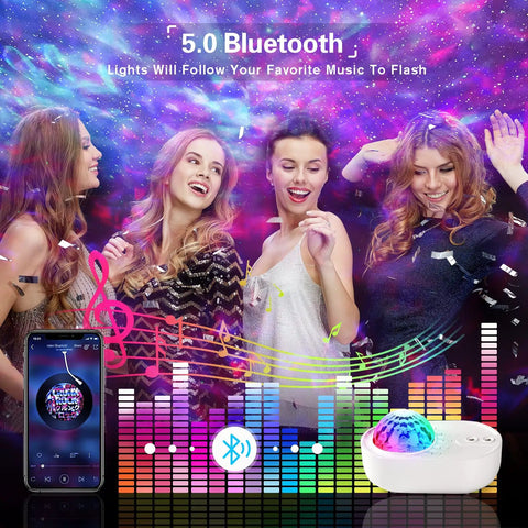 Star Projector For Bedroom 4 In 1 With Bluetooth Speaker Remote And Timer 10 Color Led Lights Night Light Sky Projector for parties