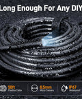 Coiled 50ft waterproof USB-C borescope camera with built-in light for iPhone and Android on wet surface, ideal for inspections.