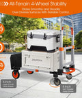 3 In 1 Folding Hand Truck Dolly Cart With Wheels Built Tough Heavy Duty Aluminum Collapsible Moving Cart 600 Lbs Capacity
