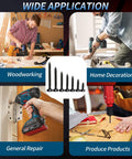 Wood Screws Assortment Kit, 190 High Hardness Pro Grade Drywall Screws With Phillips Drive Flat Head, 7 Different Sizes, Black Coated Wood Screws Set, Ideal Nails For Sheetrock, Drywall, Woodworking And Home Improvement Projects in use for various applications like woodworking, home decoration, general repair, and product production.