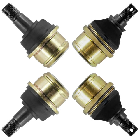 4 Pack Upper And Lower Ball Joints For Honda Rancher ATV Trx Series 350 400 420 Compatible With Trx350 Rancher 2000 2006 Trx400fa Trx400fga Trx420fa Trx420fe Trx420fm Trx420fpa, black steel and gold finish