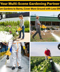 Electric Diatomaceous Earth Duster Compatible With DeWalt 20V Batteries 1L Garden Dust Applicator in various outdoor scenes