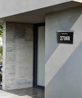Wall Mount Locking Mailbox With Code Lock Black Large Capacity Digital Password Lock on modern building exterior wall
