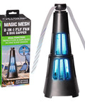 2 In 1 Fly Fan And Mosquito Zapper For Indoor Or Outdoor Use, Rechargeable Electric Pest Swatter And Trap Tool with packaging