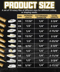 METOTY 10-piece titanium-gold carbide burr set for die grinder, 1/4 inch shank, assorted burr shapes