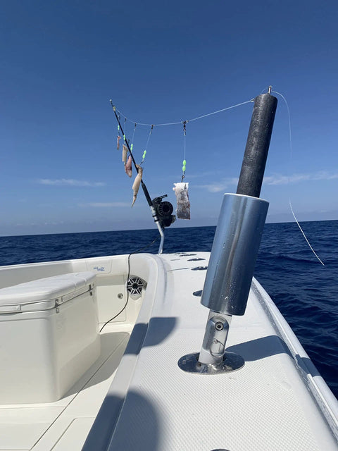 Rock Solid Adjustable Deep Drop Lead Holder For Gunnel Rods Heavy Duty Anodized Aluminum Fishing Rig Saltwater Marine Setup Built Like A Tank Total Game Changer For Anglers