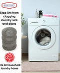 Heavy Duty Stainless Steel Washer Lint Trap Filter Mesh Drain Catcher with Washer Lint Snare for Laundry Socks and Threads