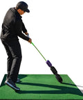 Golfer using Adjustable Golf Swing Trainer Kit With Speed Stick For Warm Ups And Drills Boost Swing Speed And Accuracy Add Yardage On Drives