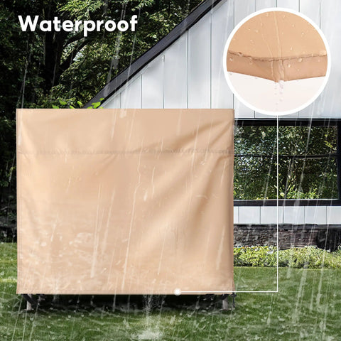 Beige Outdoor 3 Seater Hammock Swing Chair Cover for Patio Water Resistant All Weather Protection Fits 80 Inch Long by 60 Inch Deep