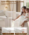 Heavy Duty Toddler Bed Rail Guard For Full Beds Built Tough Thickened And Reinforced Aluminum Safety Rail with double lock in action