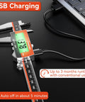 Rechargeable 6 Inch Digital Caliper With Large LCD Screen Stainless Steel Vernier Caliper For Fraction Inch Metric Conversions USB Charging