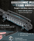 Beast Fixed Blade Knife With D2 Steel Blade And Toothed Spine For Outdoors Full Tang Handle Ergonomic Grip Built Durable