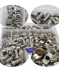 Complete M8 Hardware Kit For 4040 And 4080 Aluminum Extrusion Profiles, 60 Hex Socket Bolts In 14mm And 16mm, 60 Drop In M8 T Nuts, 30 Washers