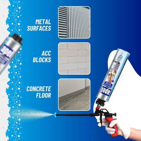 Spray Foam Insulation Kit With 12 Cans, Self Expanding Polyurethane Foam For Heat And Acoustic Insulation, Dispensing Gun